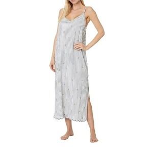 PJ Salvage Striped Floral Slip Dress NWT Rayon Sundress Cottagecore Minimalist S